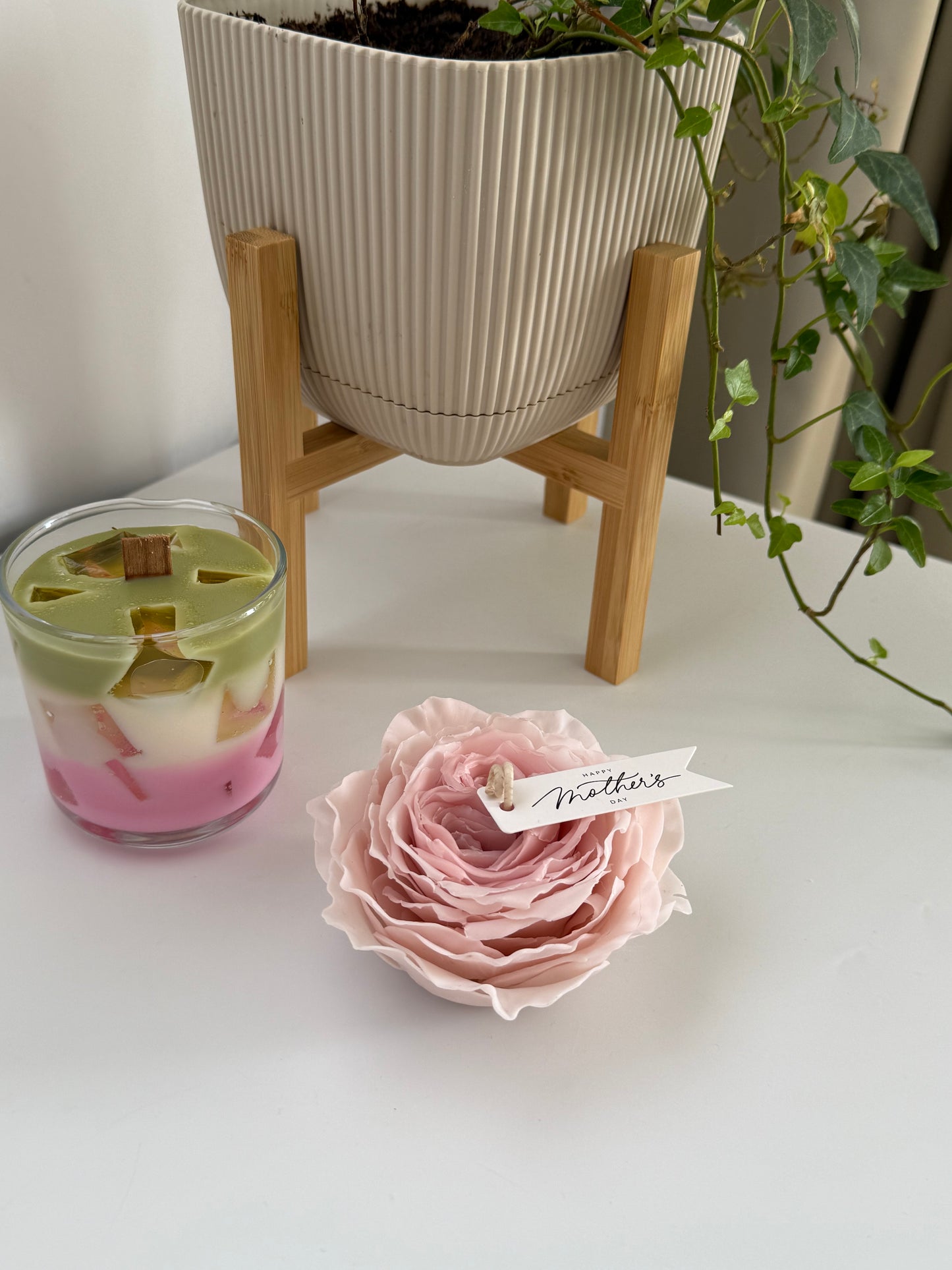 Ohara Rose Flower Candle