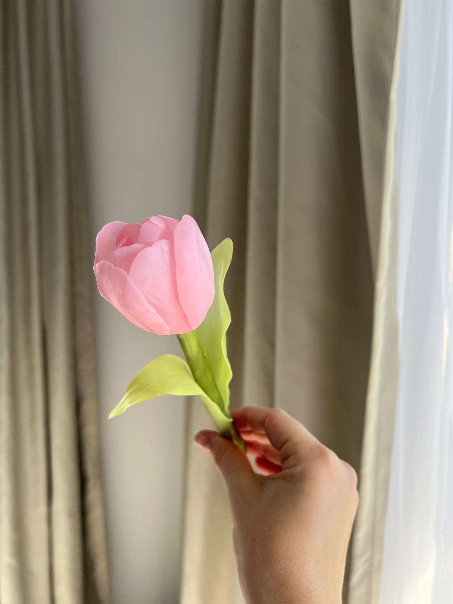 Handmade Tulip Candle with a stem
