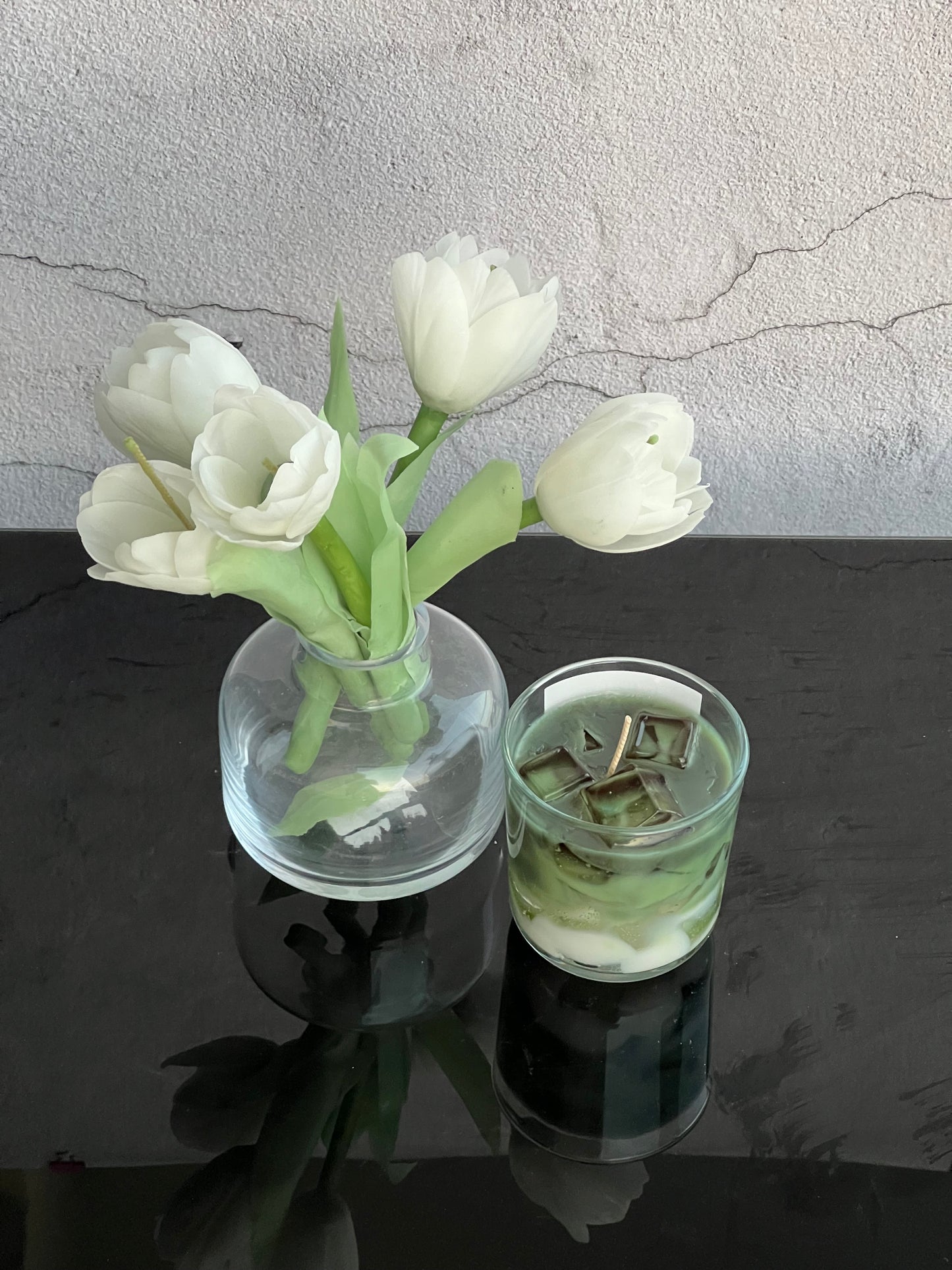 Handmade Tulip Candle with a stem