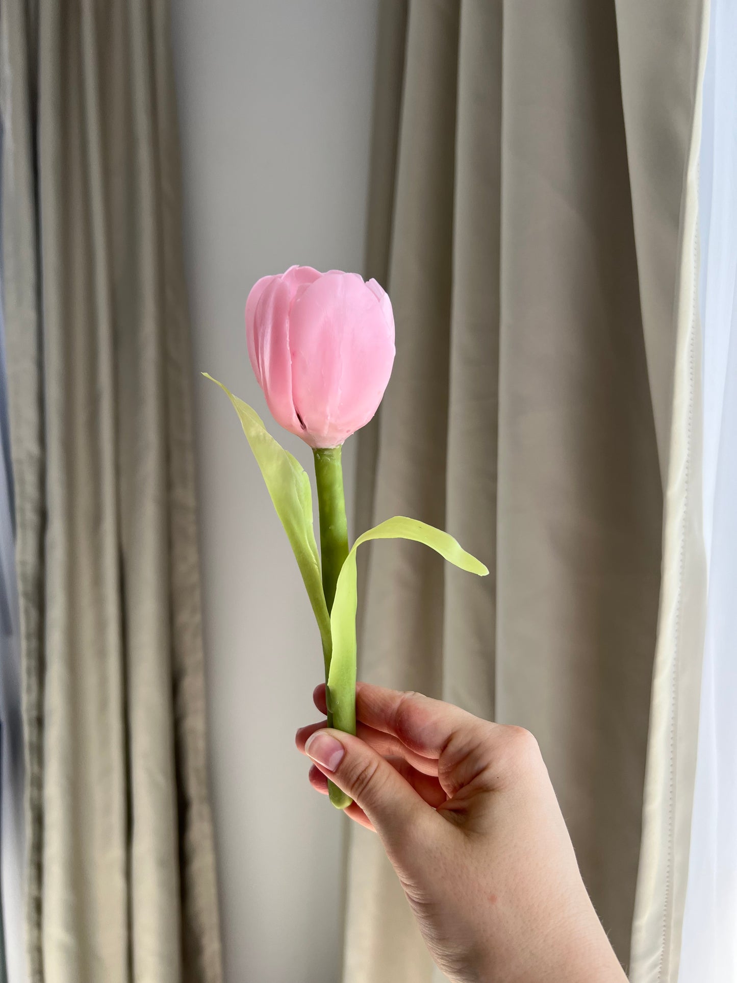 Handmade Tulip Candle with a stem