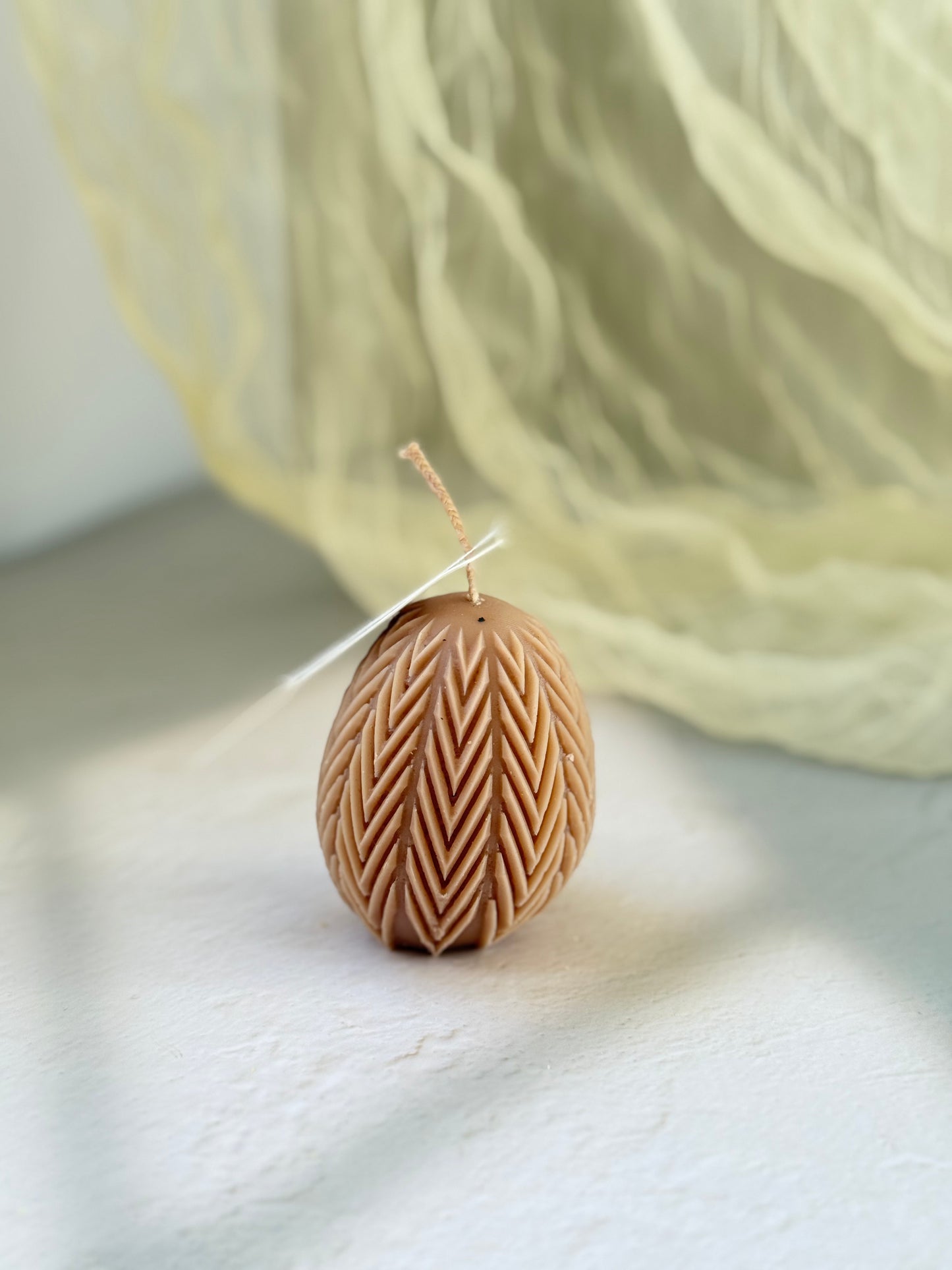 Easter Zigzag Egg Candle – 120g