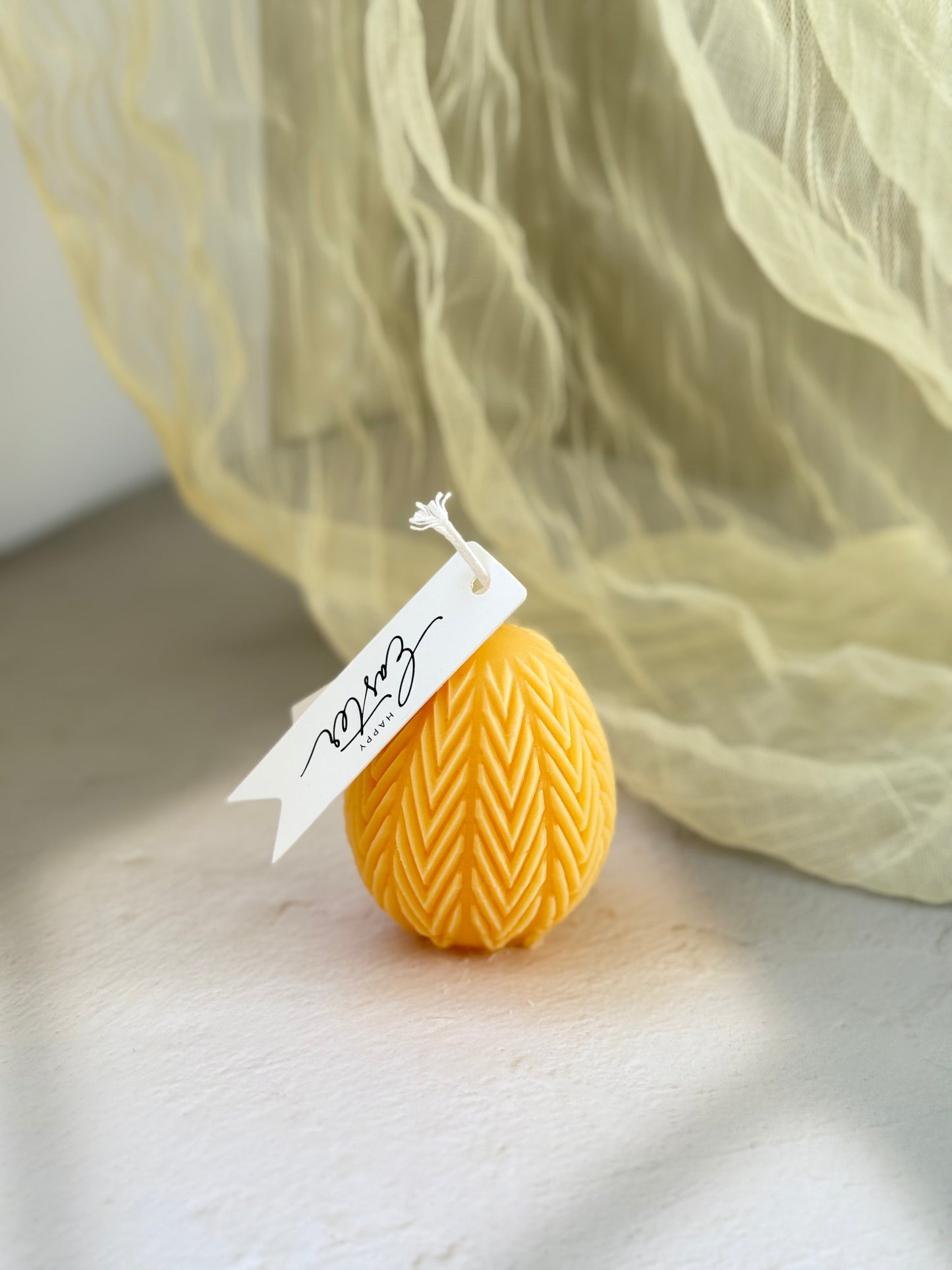 Easter Zigzag Egg Candle – 120g