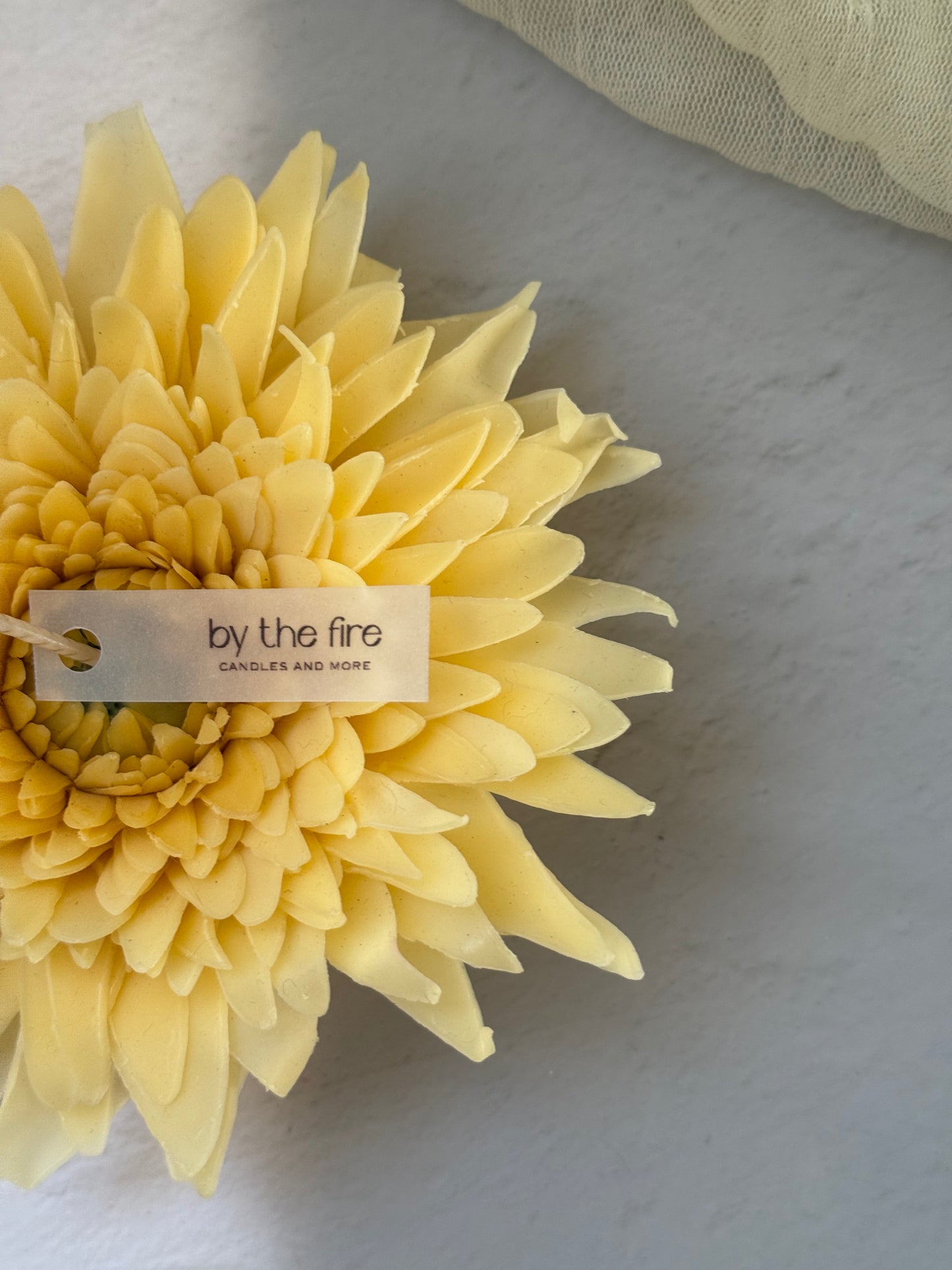 Chrysanthemum Bud Candle — Handmade by the fire