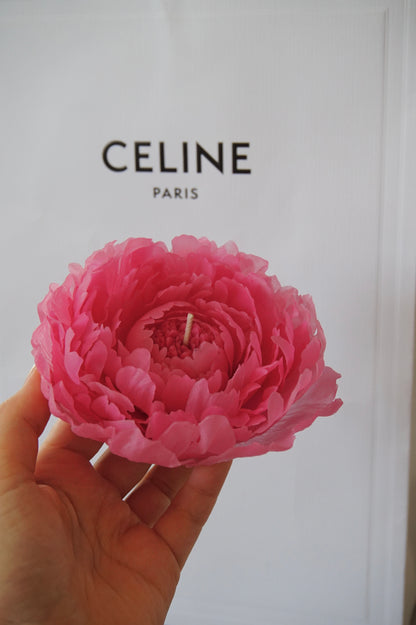 Peony flower candle