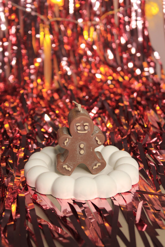 Gingerbread man Pillar candle