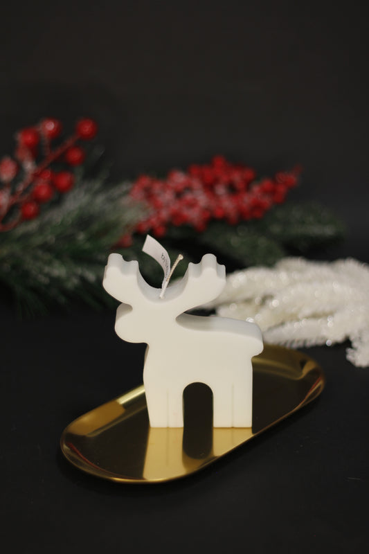 Reindeer Pillar candle